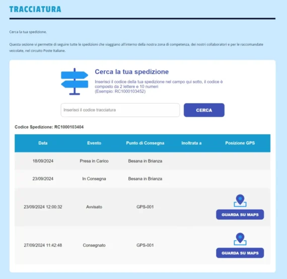 Sistema tracciatura mbpost.it dopo la modifica 2